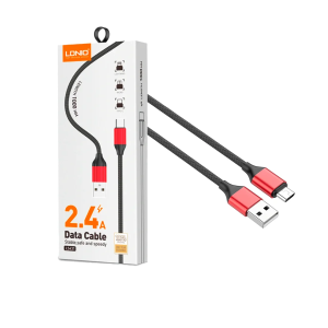 CABLE LDNIO LS431 1M 12W 2.4A USB-V8 - CORDÓN BLACK