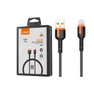 CABLE LDNIO LS531 1M 12W 2.4A USB-IPH - CORDÓN BLACK