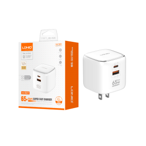CARGADOR LDNIO Q2617 GaN 65W 2P PD+USB + cab TC-TC Including US+EU+UK