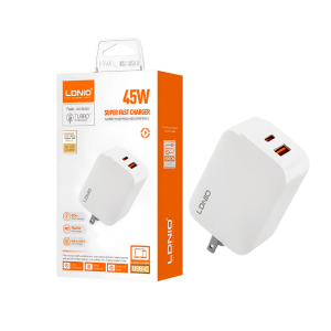 CARGADOR LDNIO Q3 45W 2P PD + USB + cab TC-TC WHITE +.