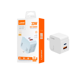CARGADOR LDNIO Q2 33W 2P PD + USB + cab TC-TC WHITE 